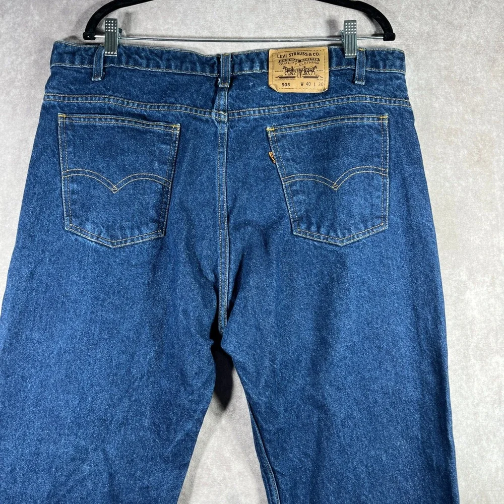 Vintage Levi's 505 Jeans Mens 40X30 Regular Fit‎ Classic Straight Leg Orange Tab